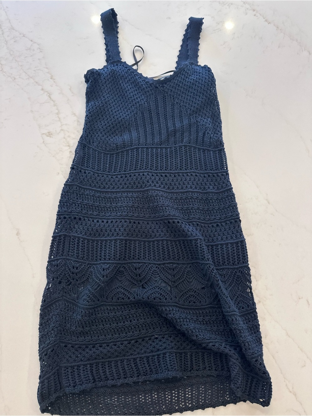 Abercrombie & Fitch Black Crochet Knit Dress - Picture 3 of 5